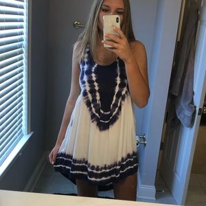 Blue and White Tie Dye Dress